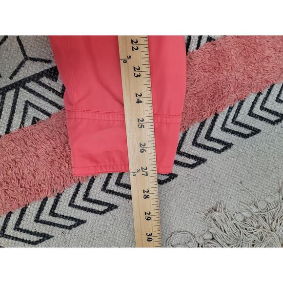 BANANA REPUBLIC CROPPED NYLON BUTTON UP JACKET IN FIRE CORAL, SZ MEDIUM - Picture 13 of 13